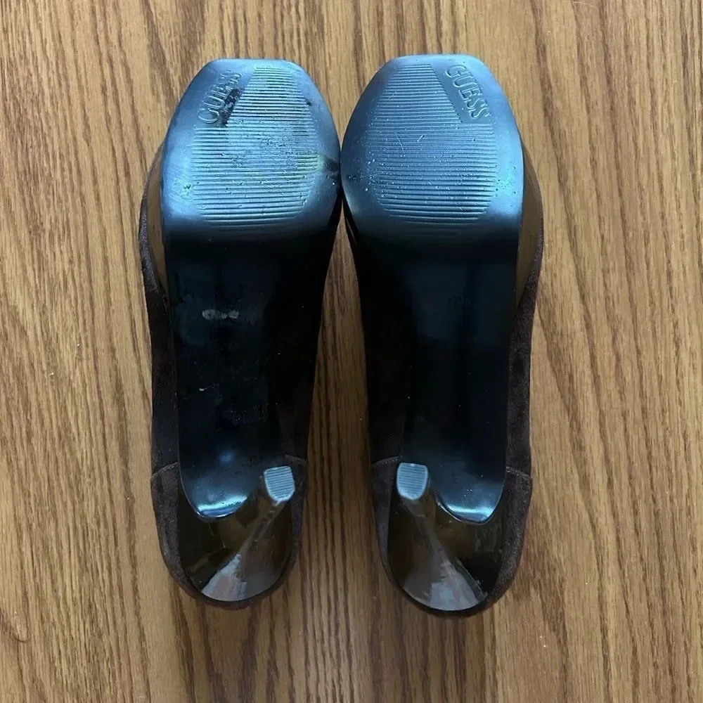 Guess Brown Suede Heels